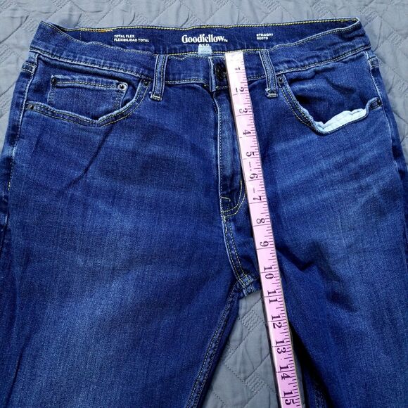 Goodfellow Co Jeans Mens 32X34 Blue Slim Straight Total Flex Dark American Denim - Picture 6 of 13